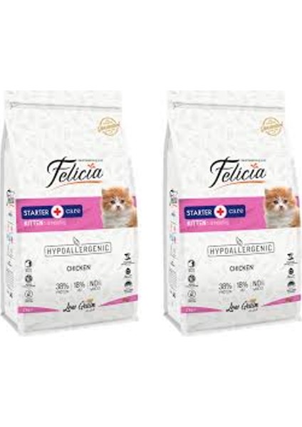 2 Adet Kitten Az Tahıllı Tavuklu Yavru Kedi Maması 2 kg x 2 = 4 kg