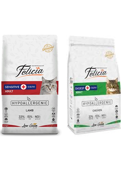 Kuzulu Yetişkin Kedi Maması 2 kg + Felicia Tavuklu Yetişkin Kedi Maması 2 kg