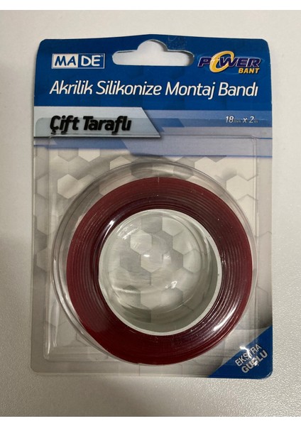 Akrilik Silikonize Çift Taraflı Montaj Bandı