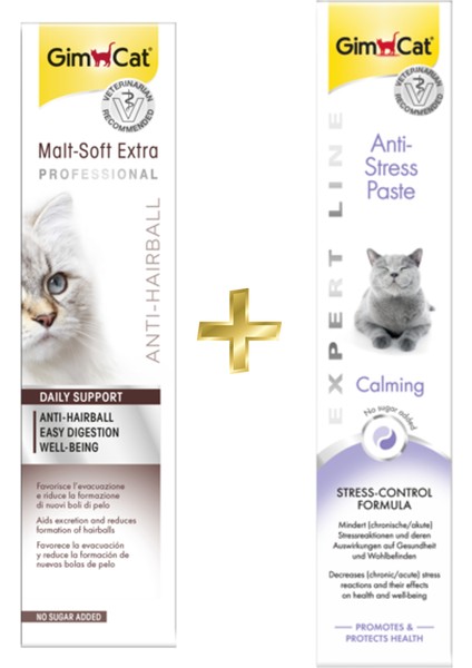 Anti-Hairball Malt 100 gr + Gimcat Anti-Stress Paste 50 gr ARDA018