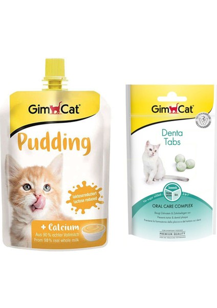 Kalsiyum Kedi Pudingi 150 gr + Gimcat Denta Tabs Kedi Ödül Tableti 40 gr ARDA033