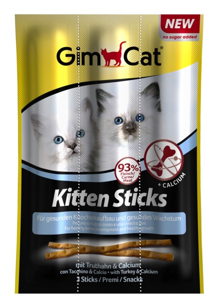 Kitten Sticks 10 Paket Hindili Yavru Kedi Ödül Çubukları 1 Paket 3x3 gr