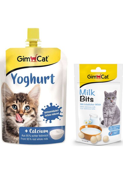 Yoghurt Kalsiyum 150 gr + Gimcat Milk Bits Kedi Ödül Tableti 40 gr