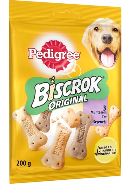 5 Paket Biscrok Köpek Ödül Bisküvisi 200 gr