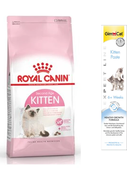 Royal Canin Kitten Yavru Kedi Kuru Maması 2kg + Gimcat Kitten Paste 50 gr