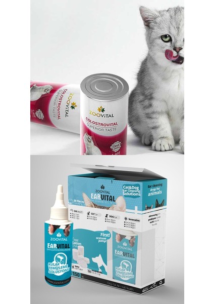 Milk Yavru Kedi Süt Tozu 200 gr Biberon Seti + Kulak Temizleme Solüsyonu 150 ml