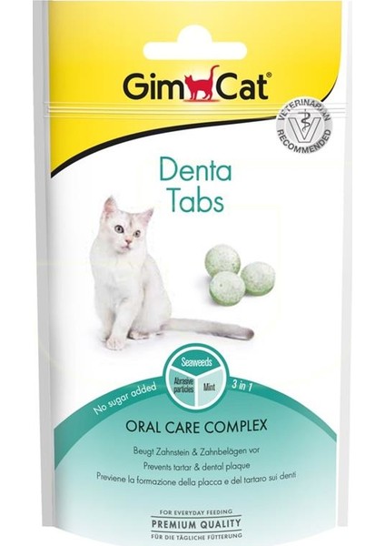 Denta Tabs Diş Sağlığını Destekleyen Kedi Ödülü 40GR x 3 Paket
