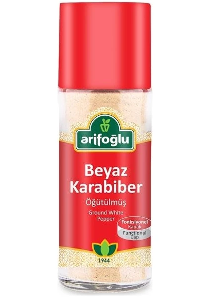 Beyaz Biber Acı Öğütülmüş 55 g (Cam)