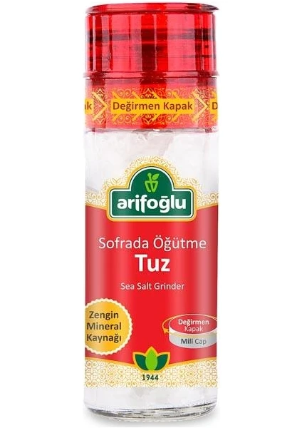 Tuz (Sofrada Öğütme) 125 gr (Değirmen Kapak)