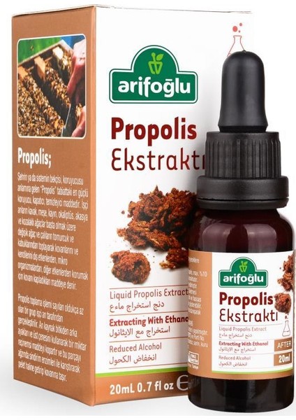 Propolis Ekstraktı 20ml (Etanol İle Çözdürülmüş)