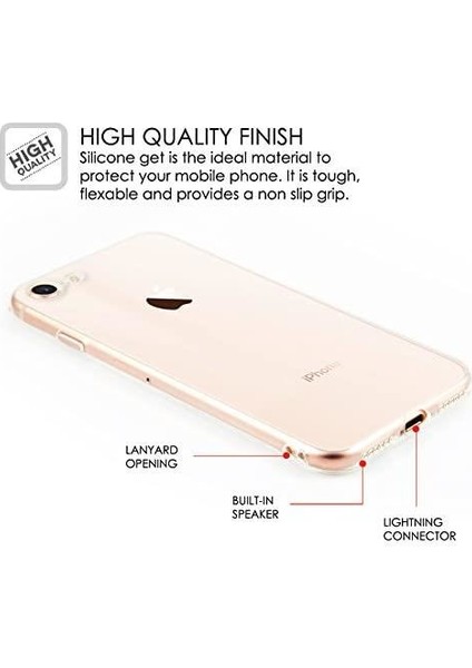 Apple iPhone 8 Kılıf Süper Silikon Kamera Korumalı fiyatları