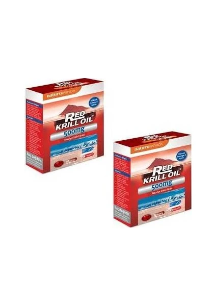 NATUROPATHICA Red Krill Oil 500 mg 30 Kapsül x 2