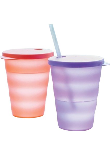 J87 Tupperware Eko Pipetli Bardak 2'li