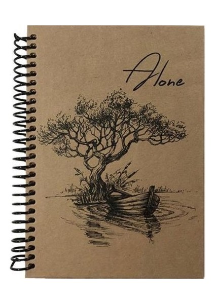 Kraft Spiralli A5 Defter 80 Yaprak Çizgili 14 x 21 cm