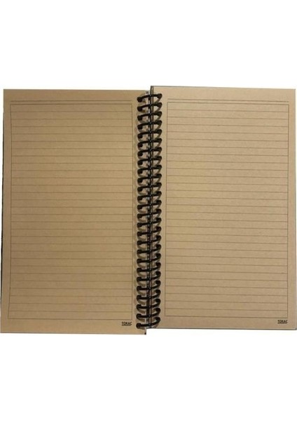 Kraft Spiralli A5 Defter 80 Yaprak Çizgili 14 x 21 cm