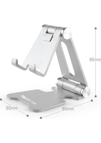 SC-810 Katlanabilir Alüminyum Masaüstü Telefon Tablet Standı