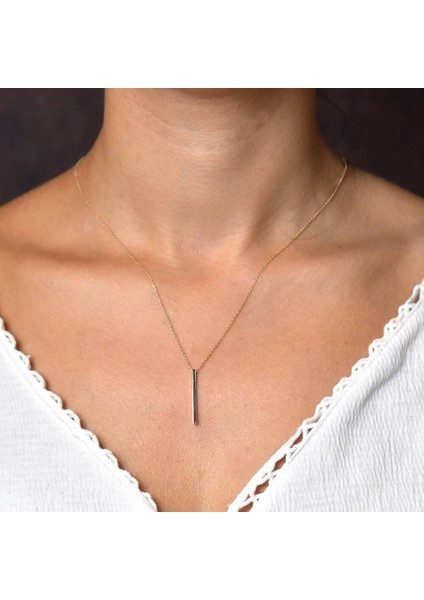 Çubuk Altın Kolye 2,5 cm