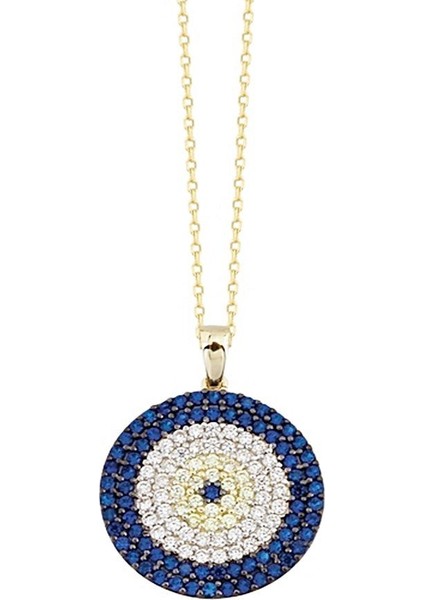Nazar Boncuk Altın Kolye Sosyete 14K 2,0 cm
