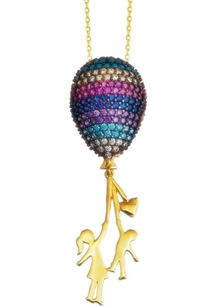 Altın Kolye Baloncu Kız 14K 42 cm Zincir