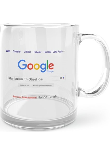 Kişiye Özel Cam Kupa Bardak