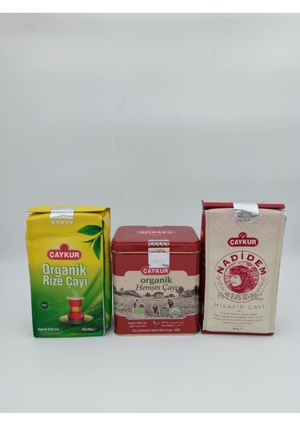 Nadidem Misafir Çayı 200 gr Hemşin Teneke 200 gr Rize Çayı 200 gr 3'lü 600 gr