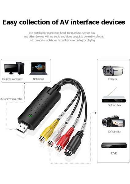 4774 Easycap USB Dvr Capture Kayıt Kartı Kamera Uydu