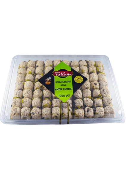 Mini Baklava Dilimi Antep Fıstıklı Tahin Helvası 1 kg