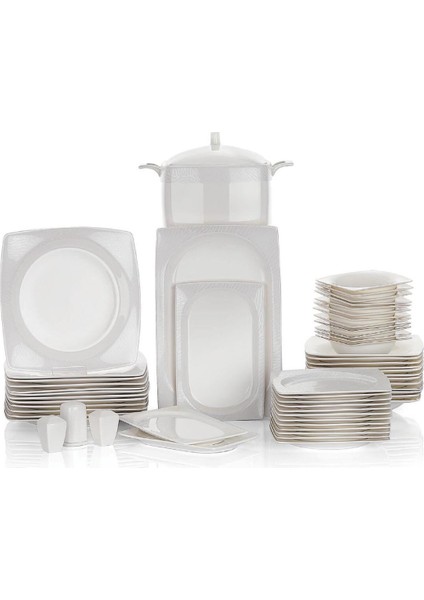 Wondel Yemek Takımı 60 Parça Beyaz