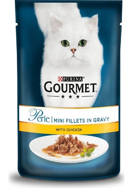 Perle Izgara Tavuklu Pouch Kedi Yaş Maması 85 gr