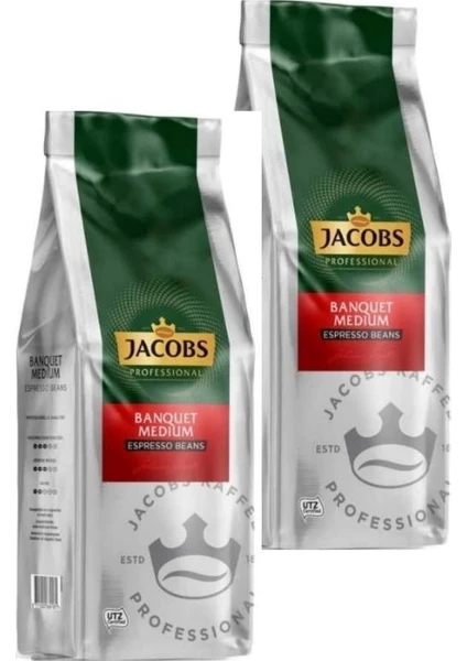 Banquet Medium Espresso Beans Çekirdek Kahve 1 kg x 2'li