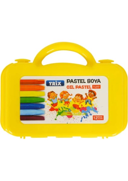 Pastel Boya Seti 12'li Renkli Çanta ile Amatör ve Profesyonel Kullanım İçin