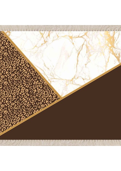 Renk Bloklu Leopar Desenli Dijital Baskı Yıkanabilir Modern Salon Halısı fiyatları