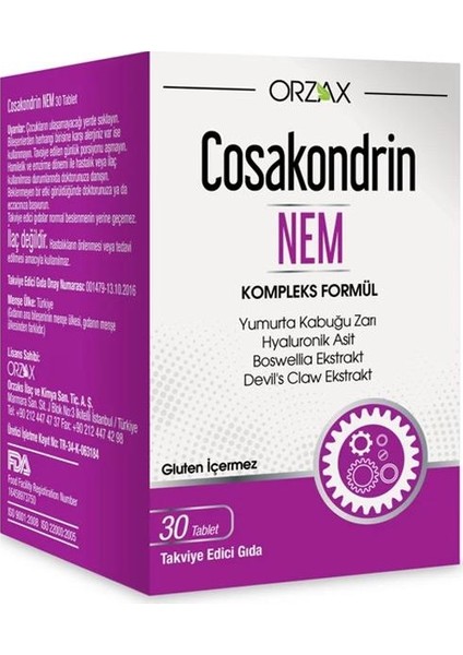 Cosakondrin Nem 30 Tablet