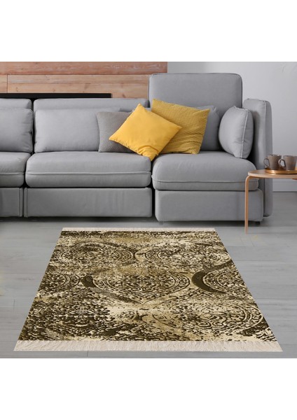 Osmanlı Motifler Desenli Dijital Baskı Yıkanabilir Modern Salon Halısı ve Yolluk