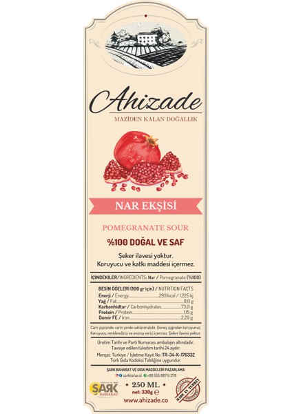 Nar Ekşisi - 330 gr