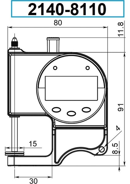 2140-8110 0-25 mm Dijital Kalınlık Kompratörü 0,01 mm 0,0005''