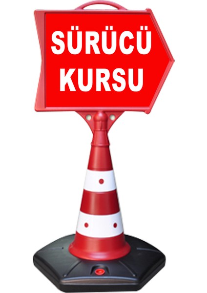 Sürücü Kursu Temalı Uyarı ve Ok Reklam Dubası