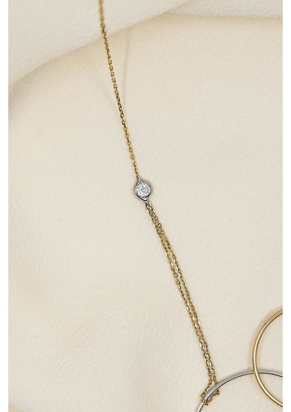 Sarı-Beyaz Halka Altın Kolye fiyatları