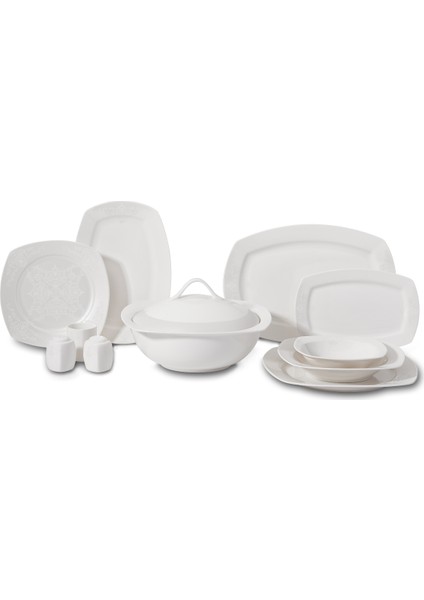 Mona Collection 60 Parça Kare Yemek Takımı