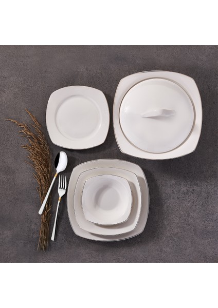 Mona Collection 60 Parça Kare Yemek Takımı