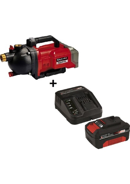 Aquinna Akülü Bahçe Pompası + 4.0 Ah Starter Kit