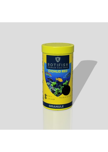 Cichlid Red Medium Çiklit Balığı Yemi 1000 ml 330 gr