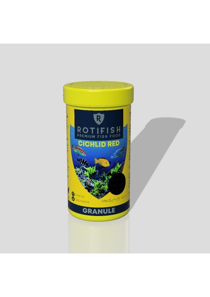 Cichlid Red Medium Çiklit Balığı Yemi 250 ml 75 gr