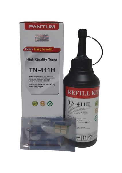 TN-411H Refill Toner Dolum Kiti Siyah