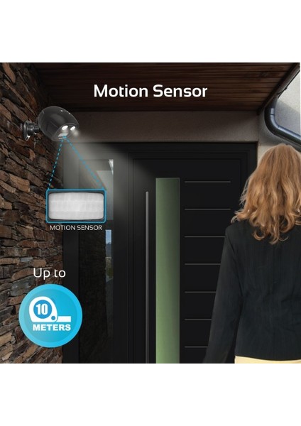 Motiontorch LED Aydınlatma Hareket Sensörlü IP65 Suya dayanıklı Şarjlı 100 Lumen Işık