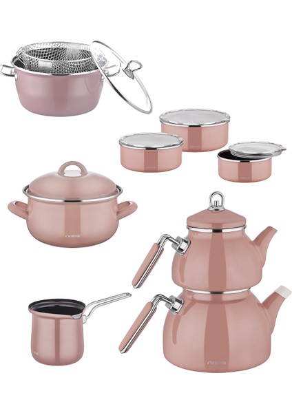 N2954 Rose Chocolate Emaye Kombinim
