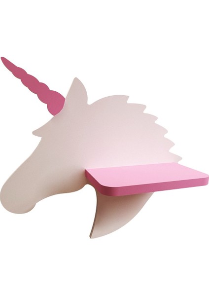 Çocuk Odası Duvar Rafı Ahşap Unicorn