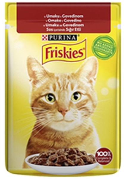 Sığır Etli Soslu Yaş Kedi Maması 85 gr x 26 Adet