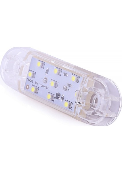 Dekoratif 9 Oval LED Lamba 12-24 V 10 Adet Beyaz 8.5 cm modelleri