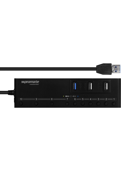 Masterhub USB Hub Çoklayıcı 10 USB Girişli Anahtarlı LED Göstergeli Hızlı